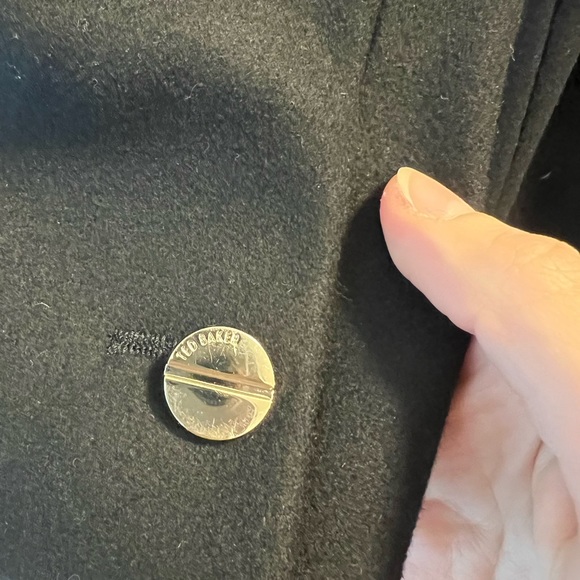 Ted Baker Rytaa Short Wool Coat, Black, Size 2 - Picture 13 of 14